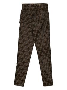 fendipre-owned Fendi Pre-Owned Straight jeans met Zucca-jacquard - Bruin