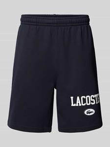 Men's Lacoste Regular Fit  Print Jogger Shorts in Navy