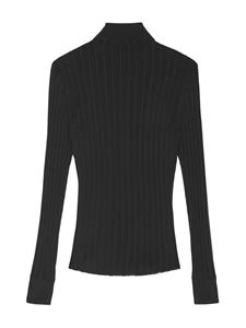 saintlaurent Saint Laurent Ribgebreid vest - Zwart