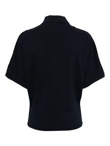 System Asymmetrisch katoenen poloshirt - Blauw