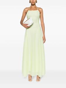 Emporio Armani ribbed flared midi dress - Groen