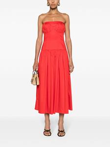 TOVE Lauryn strapless midi dress - Rood