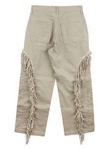 thugclub THUG CLUB Castle Cowboy broek met franje - Beige