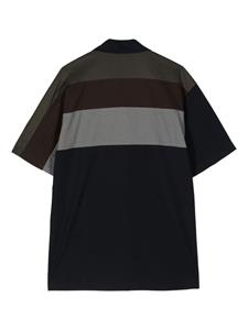 Kolor Poloshirt met colourblocking en vlakken - Zwart