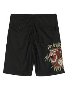 Maharishi embroidered-motif shorts - Zwart