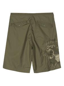 Maharishi embroidered-motif shorts - Groen