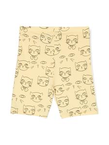 minirodini Mini Rodini Cathletes shorts van biologisch katoen - Geel