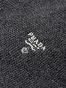 Prada Hoodie met geborduurd logo - Grijs