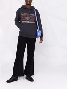 saintlaurent Saint Laurent Hoodie met logoprint - Blauw
