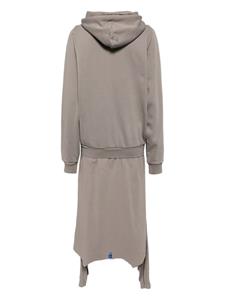 PROTOTYPES Gelaagde hoodie met rits - Grijs