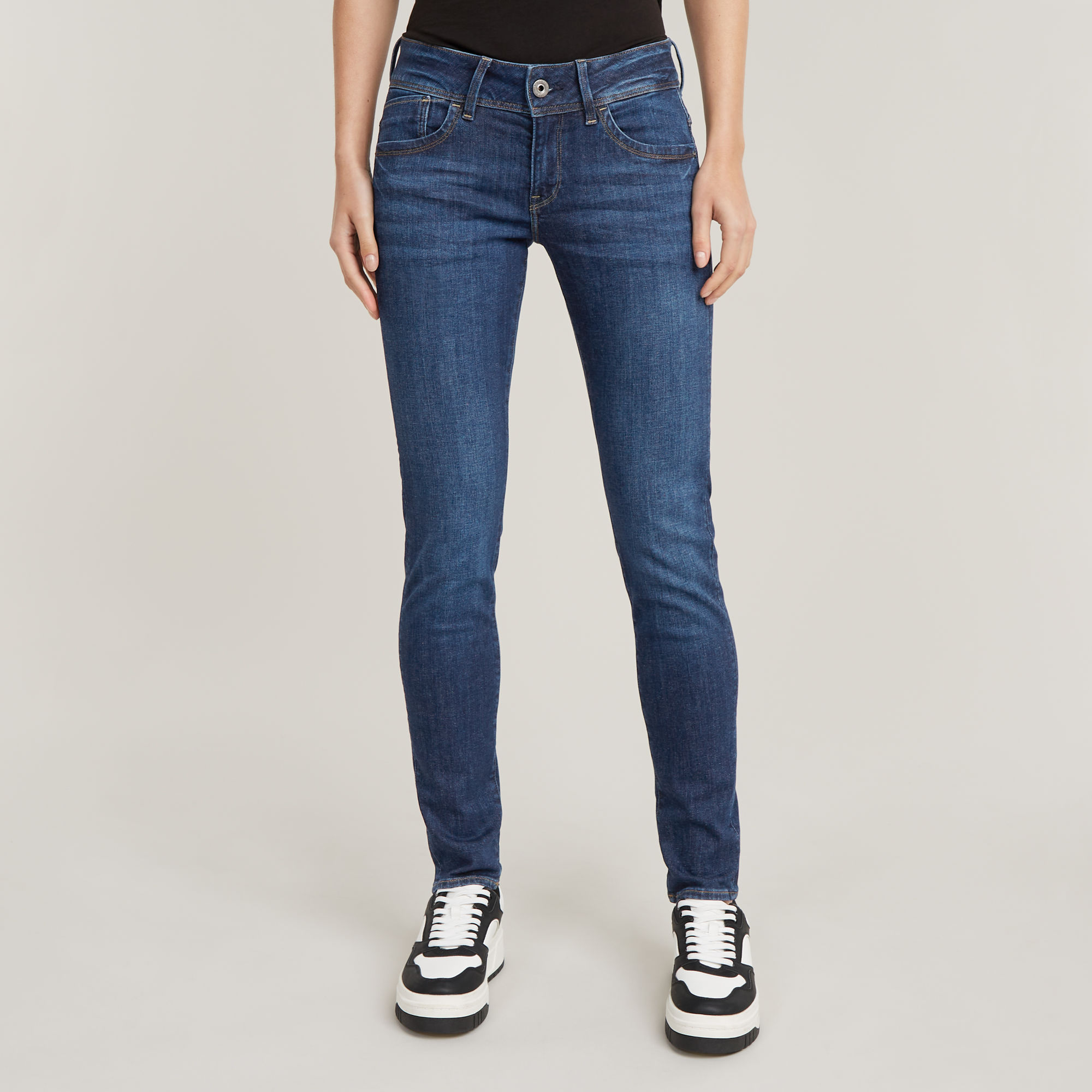 G-Star RAW Lynn Mid Skinny Jeans - Donkerblauw - Dames
