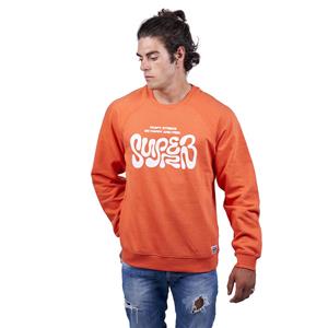 SUPERB Don't Stress SO-SPRB01 Heren Basic Sweatshirt met Lange Mouwen S oranje