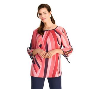 HERMANN LANGE Collection Chiffon blouse met grafisch patroon
