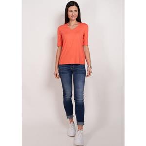 Seidel Moden Shirt met V-hals met halve mouwen van zacht materiaal, made in germany
