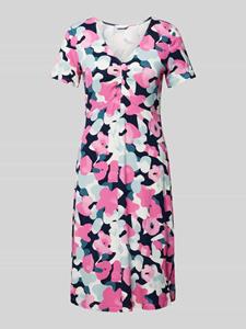 Tom Tailor Mini-jurk met allover-print en v-hals