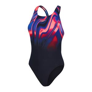Damesbadpak Speedo Placement Digital Powerback in Multicolour