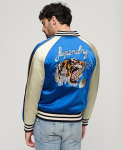 Superdry Mannen Sukajan Bomberjack met Borduursel Blauw