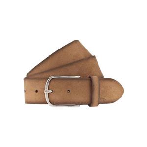MUSTANG Leren riem Velours damesriem met logo-opdruk