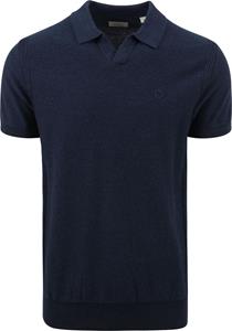 Dstrezzed Polo Melange Slub Donkerblauw