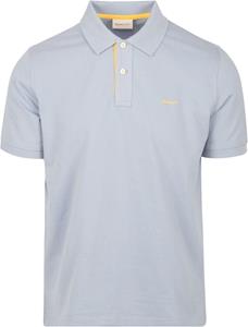 T-shirt Gant Contrast Piqué Poloshirt Lichtblauw