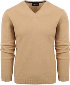 Suitable Pullover Wol V-Hals Beige