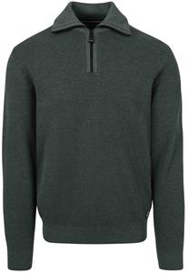 Casa Moda Halfzip Trui Donkergroen