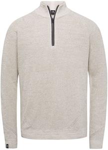 Vanguard Trui Knitted Half Zip Beige