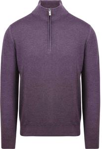 R2 Amsterdam R2 Half Zip Trui Merino Wol Paars