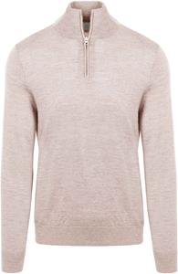 King Essentials The Michael Half Zip Pull Merino Greige