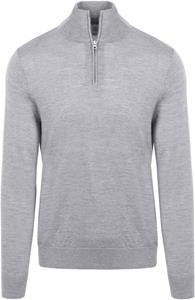 King Essentials The Michael Half Zip Pull Merino Grijs