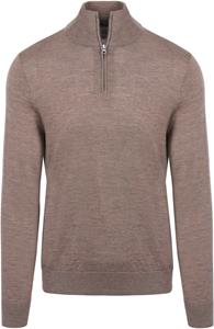 King Essentials The Michael Half Zip Pull Merino Bruin