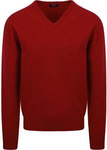 Sweater William Lockie Pullover Lamswol V Poppy