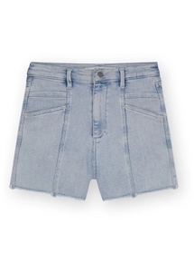 Homage to Denim Licht short met rafels