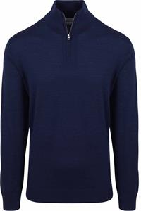 King Essentials The Michael Half Zip Pull Merino Navy