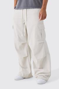 Boohoo Extreem Baggy Ecru Cargo Broek, Ecru
