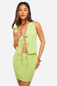 Boohoo Micro Mini Rokje, Soft Lime