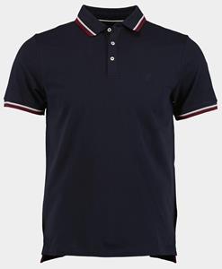 Bos Bright Blue Polo korte mouw jesse polo contrast collar 24108je24bo/290 navy