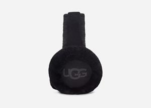 Ugg Sheepskin Embroidery Earmuff Black  Oorwarmers
