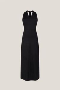 Jansen Amsterdam Fosco v546 jersey solid long dress black