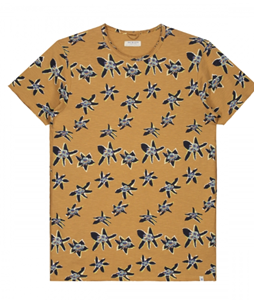 Dstrezzed T-shirt Print Bloemen Bronze  