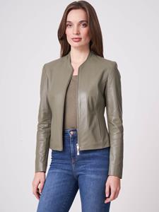REPEAT cashmere Korte leren jas