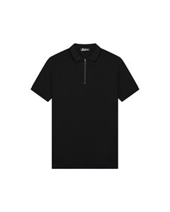 Malelions Men Signature Zip Polo | Black
