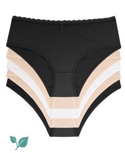 Dorina Dames slip 5-pack Basic Naomi - ondergoed dames - Multipack katoenen vrouwen onderbroeken