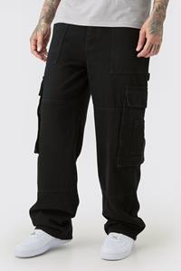 Boohoo Tall Baggy Cargo Jeans, Black
