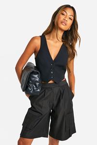 Boohoo Cargo Culottes, Black