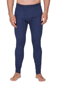 Beeren heren lange pantalon - Thermobroek met gulp - Warme lange onderbroek - Blauw