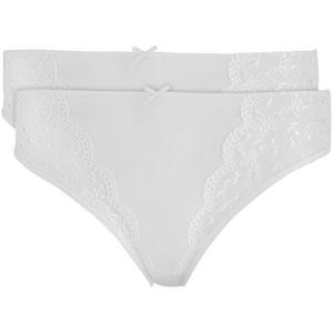 Nina Von C. Jazzpants "Silver Edition" met bloemige kant-inzetten en satijnen sierstrik (2 stuks, Set van 2)