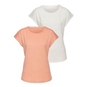 Vivance Shirt met korte mouwen Met decoratieve haak-inzet van kreukvrije crêpe-kwaliteit (2-delig, Set van 2)