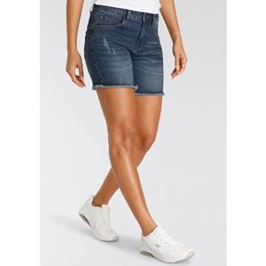 KangaROOS Jeanshotpants korte snit, met destroyed-effecten, klassieke taillehoogte