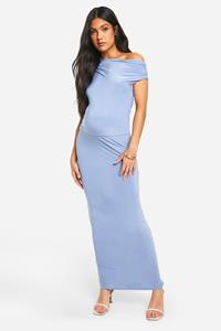 Boohoo Zwangerschap Strakke Maxi Rok, Baby Blue